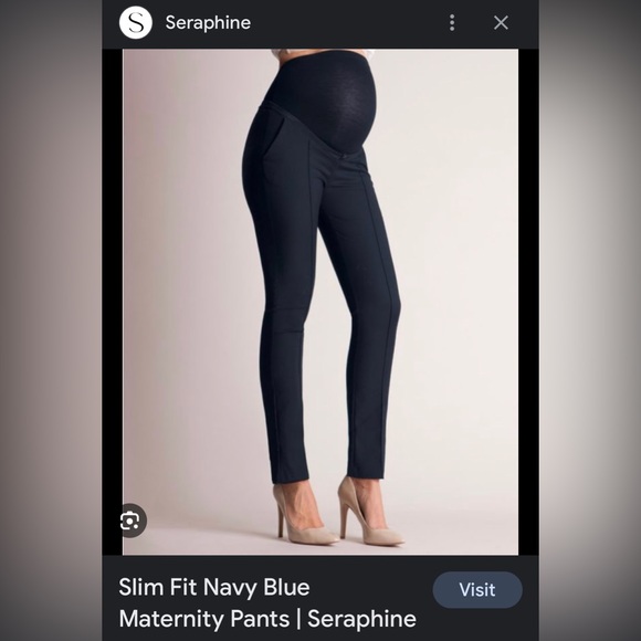 Seraphine Maternity Navy blue- slim fit. - Picture 1 of 4